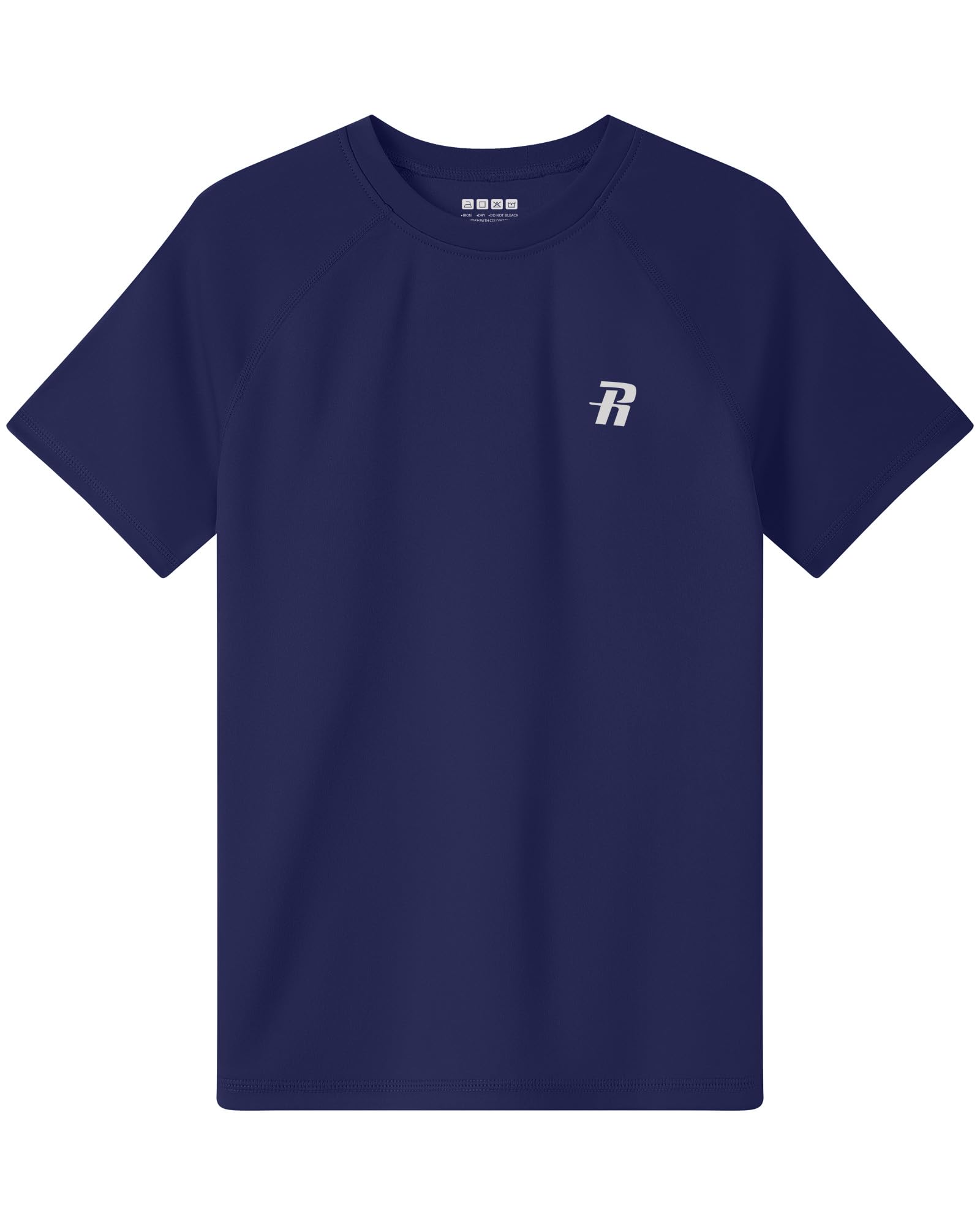 Runhit UPF 50+ UV Shirt Kinder Kurzarm, Atmungsaktives Badeshirt Schwimmshirt mit Rundhals, Schnelltrocknendes Rashguard Top für Strand Wassersport Outdoor