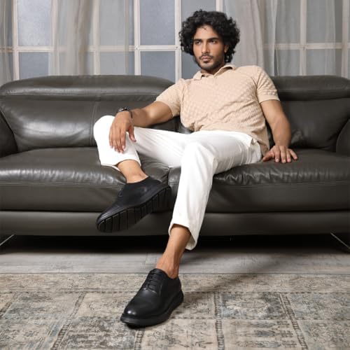 Image of Thomas Crick Genuine Leather Oxfords with Enhanced Comfort and Grip Lace -UP Shoes