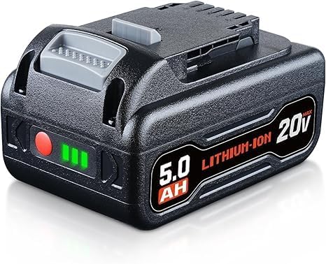 1Pack Li-ion 5.0Ah/5000mAh Replacement for Dewalt 20V Max Battery DCB200 DCB206 DCB201 DCB203 DCB181 DCB180 and Compatible with Dewalt 20volt Chargers and Cordless Power Tools