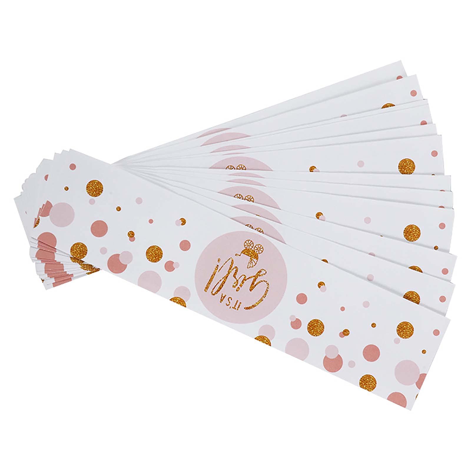 Its a Girl Water Bottle Labels 7.8"x1.9" Baby Shower Party Water Bottle Stickers Labels Decorations 24Pack Pink