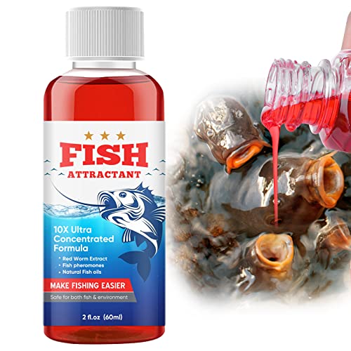 iFuntecky Fishing Bait, Natural Scent Fish Red Worm Attractants Suitable for All Types of Fishes