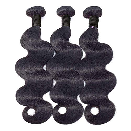 Brazilian Virgin Hair 3 Bundles 14 14 14 Inch Body Wave 8A 100% Unprocessed Virgin Human Hair Bundles Weave Extensions Natural Black Color Remy Hair