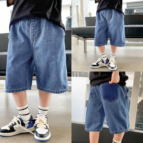 Pantalones cortos holgados de verano para niños y adolescentes de 5 a 15 años 4