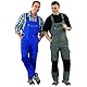 Planam 2133054 Canvas 320 Latzhose, Grau/Schwarz, Größe 54