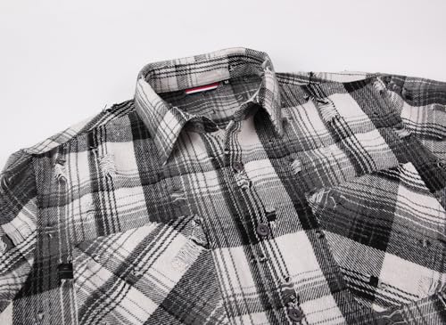 Alex Vando Mens Button Down Shirts Regular Fit Long Sleeve Casual Plaid Flannel Shirt