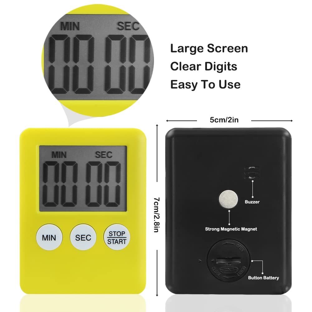 Timer da cucina magnetico Cottura digale Cottura LCD Conto alla rovescia Allarme forte Conto alla rovescia Sveglia magnetica Orologio da notte Cucina Sup  15
