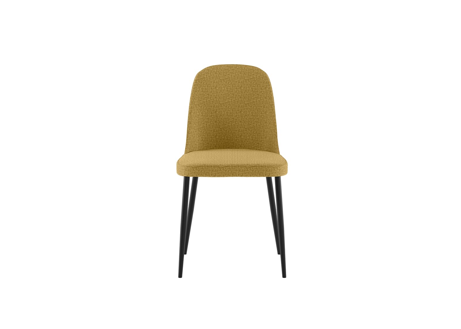 STONES HOME FURNITURE Tamara - Sedia in tessuto giallo 4 pz