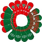 SCENEREAL Small Dog Socks 16 Pcs - 8 Pairs Anti-Slip Indoor Soft Dog Socks for Hardwood Floors Traction Control Xmas Gifts for Puppy Cats Tiny Pets, S