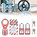 Vomeko Industrial Safety Lockout Kit 6 Point Hasp System with Tamper Proof Padlocks Tags for Equipment Maintenance