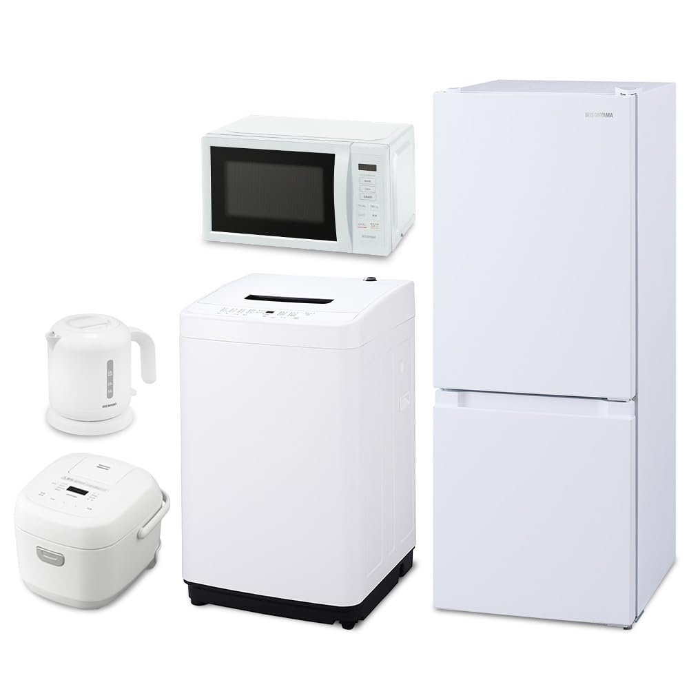 る・ん♡　家電5点セット 家電セット 寮 オフィス 事務所 新生活家電 5点セット (8kg洗濯