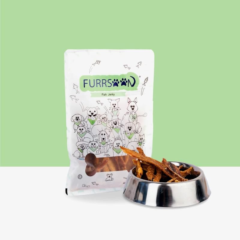 Furrsaan Fish Jerky for Dogs & Cats | 100% Human Grade Pure Pangasius Fish | High Protein, Rich in Omega 3 & Omega 6 | No Preservatives + Easily Digestible | Suitable for Dog & Cat - (50 gm Pack) (B0B5VD58FQ) Amazon Price History, Amazon Price Tracker