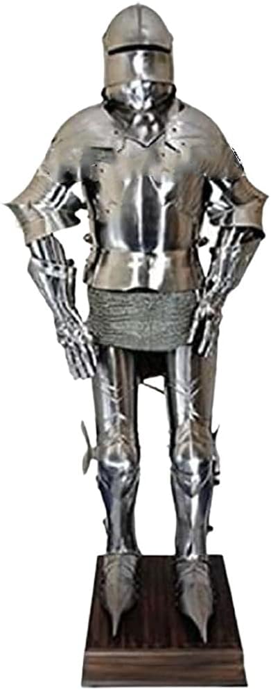NauticalMart Medieval 15th Century Gothic Full Suit Armor - LARP Halloween Costume Silver