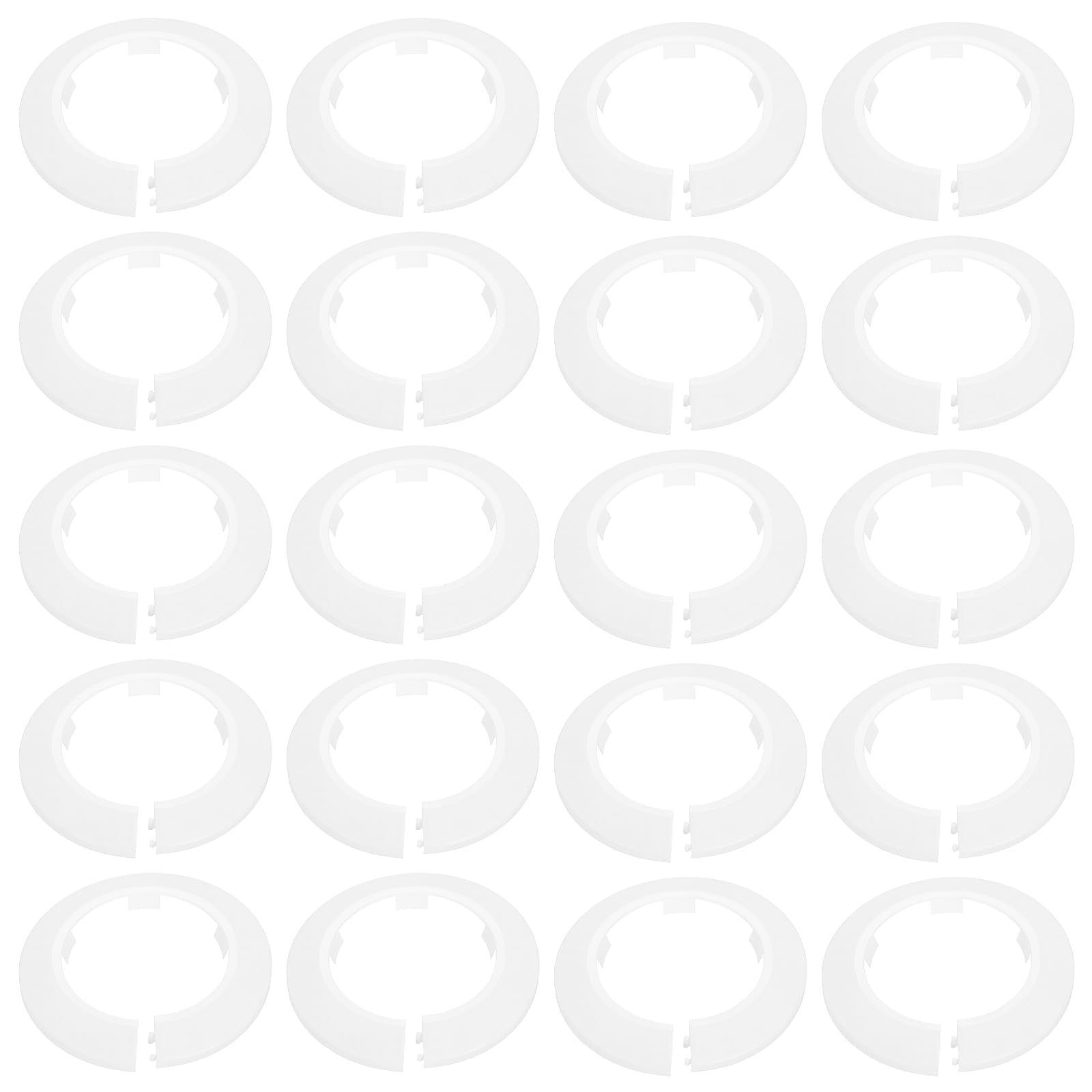 Cubierta de tubo de brida de 63 mm collarín pasamuros de plástico con clip 20 piezas
