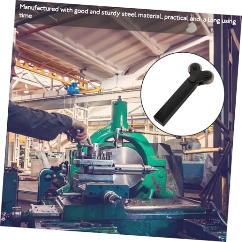 Herramienta de moleteado de doble rueda de acero negro Angoily para torno 8