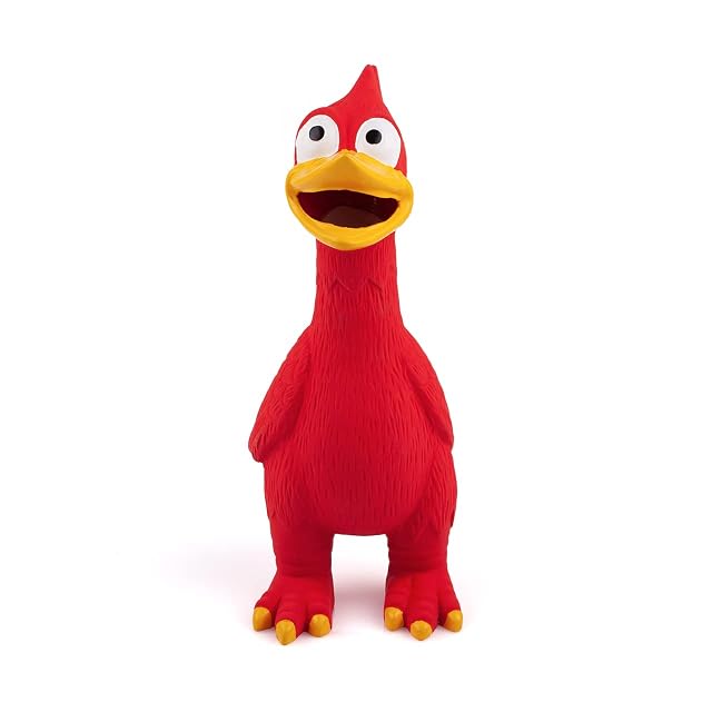 Foto 7 de 8 de Chiwava Juguete de látex para Perros Que grazna Juego Interactivo Squeak Chicken Duck para Perros medianos…