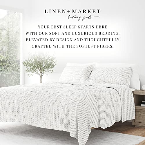 Linen Market 4 Piece King Bedding Sheet Set (Navy Blue Flowers) - Image 2