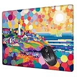 【Imperméable et facile à nettoyer】 Ce tapis souris est facile à nettoyer et résiste aux accidents. En cas de projection de boisson ou de nourriture, les gouttes d'eau glissent sans pénétrer le tapis. Un simple coup de chiffon humide suffit pour le nettoyer, sans interrompre votre travail ou vos jeux.