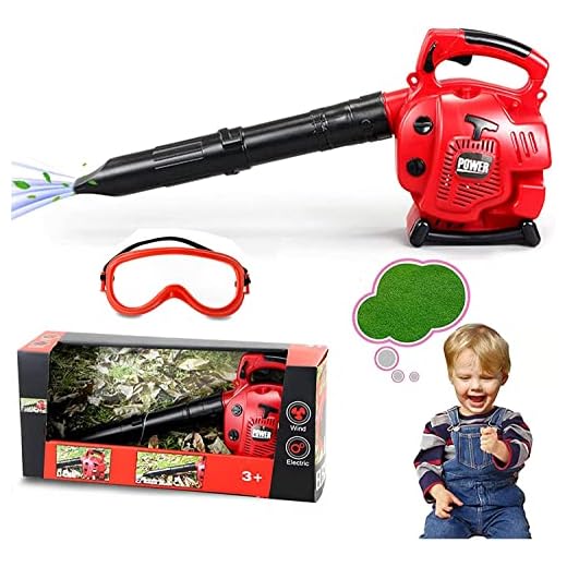 Leaf Blower Toy Tool Play Set Outside Construction Work Shop Toy Tool,Realistic Sounds and Wind,Pretend Play Series Outdoor Preschool Gardening Lawn Toy Gift for Toddler Baby Children Boys and Girls