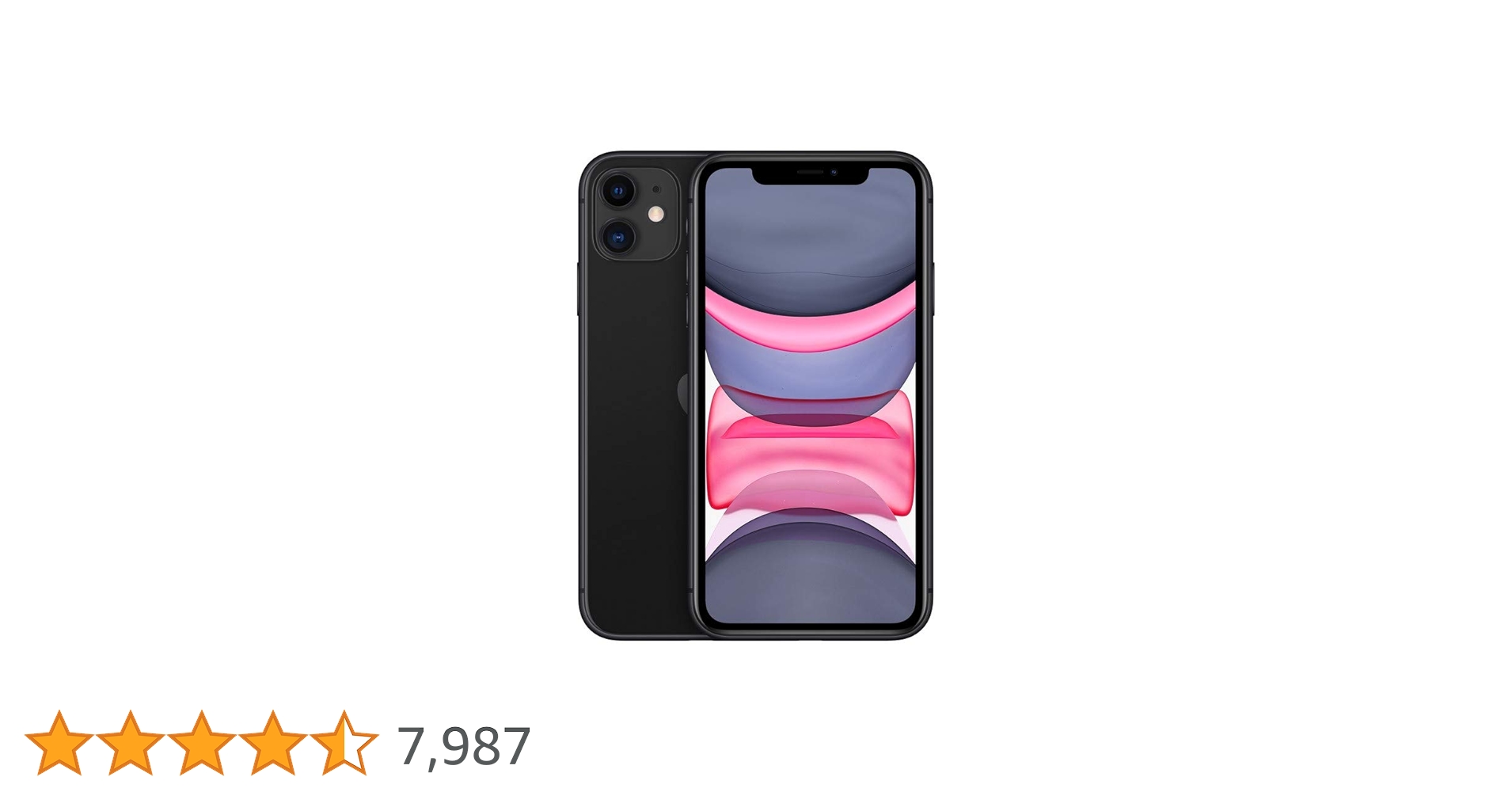 Apple iPhone 11 (64GB) - Black (Includes EarPods, Power Adapter Apple iPhone 11 (64GB) - Black (Includes EarPods, Power Adapter