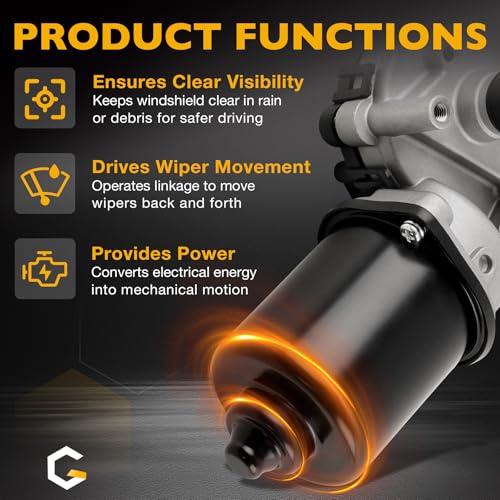 Image of Front Windshield Wiper Motor Compatible with 07-11 Toyota Camry, 06-18 RAV4, 11-13 Highlander, 09-13 Corolla /Matrix, 07-12 Yaris, 08-11 Lexus GS350 /GS450H /GS460 Replace 8250A178 8511002250