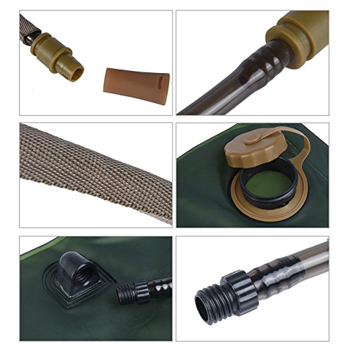 image for Iwalouges 3 Liter Tactical Hydration Pack Bladder Water Bag Pouch Back