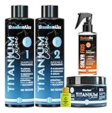 Kit progressiva extreme titanium + bbtx + salva fios fluido protetor