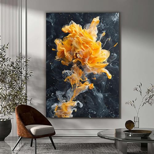 Pintura artística en color de 80x120cm formato grande sin marco para pared 3