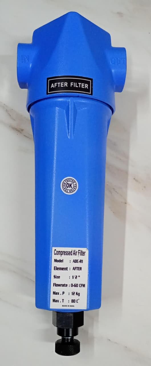 Compressed Air Line After Filter ADC-R1, 1/2 Inch | 0-60 CFM Flow Rate, 12 Kg Max Pressure-image-10