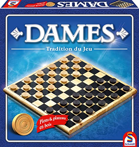 Schmidt - 88104 - Jeu de Plateau - Dames Bois Tradition