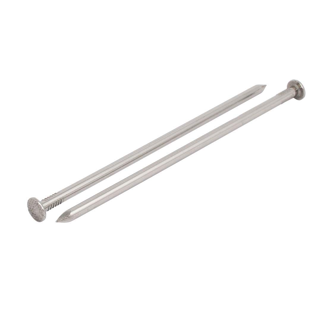 Aexit 6-inch Length Fastener 304 Stainless Steel Cement Wood Sliding Nail Silver Tone 5pcs Model:65as364qo564