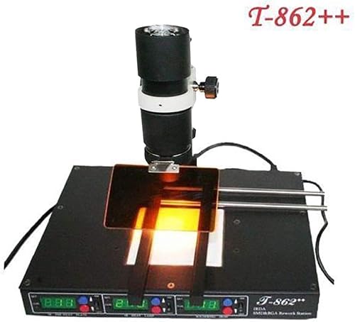 Miniatura 5 de Estación de retrabajo de soldadura, T862++ SMD/BGA Estación de retrabajo SMT SMD IRDA Soldador Calefacción infrarroja Máquina de soldadura de