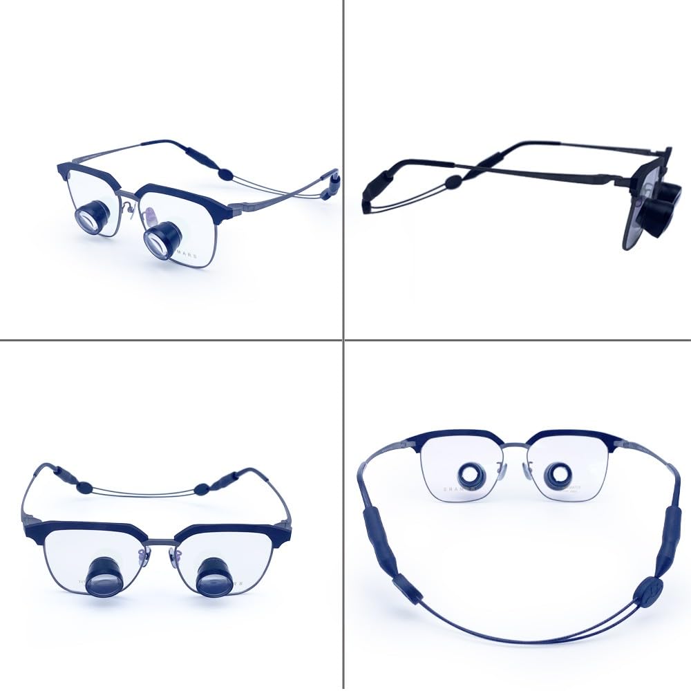 Lenti d'ingrandimento dentali ingrandimento 2,5/3,5X con luce Lenti d'ingrandimento binoculari chirurgiche mediche Montatura per occhiali Fascia per la testa Scatola in alluminio Confezione