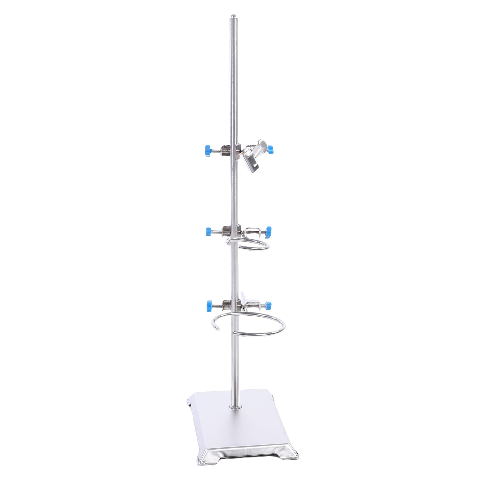 Garosa Juego de Soporte de Laboratorio de Acero Inoxidable con Abrazadera para Matraz y Abrazadera para Bureta para Apoyo en Experimentos de Calentamiento de Filtración