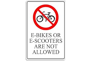 E Bikes Or E Scooters Are Not Allowed Sign