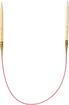 Gauge Natural Circular Knitting Needles, Fixed 16 Inch 40 cm Bamboo Tips with Flexible Nylon Cord, US Size 2 3 mm