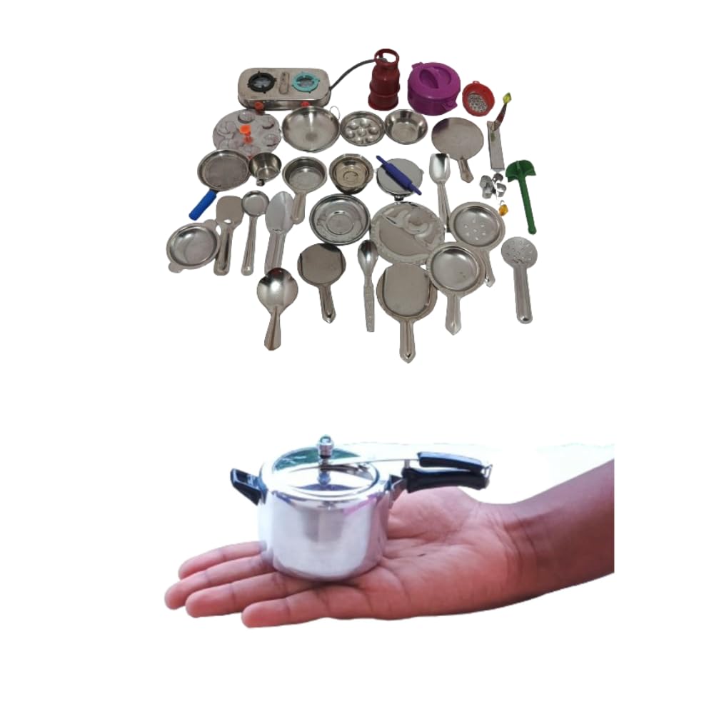 Steel Kitchen Set for Kids/Kids Miniature Kitchen Set/Toys for Girls(Pack of 30pcs) Toy Mini Cooker/Small Cooker (B0DG9VL3WC) Amazon Price History, Amazon Price Tracker