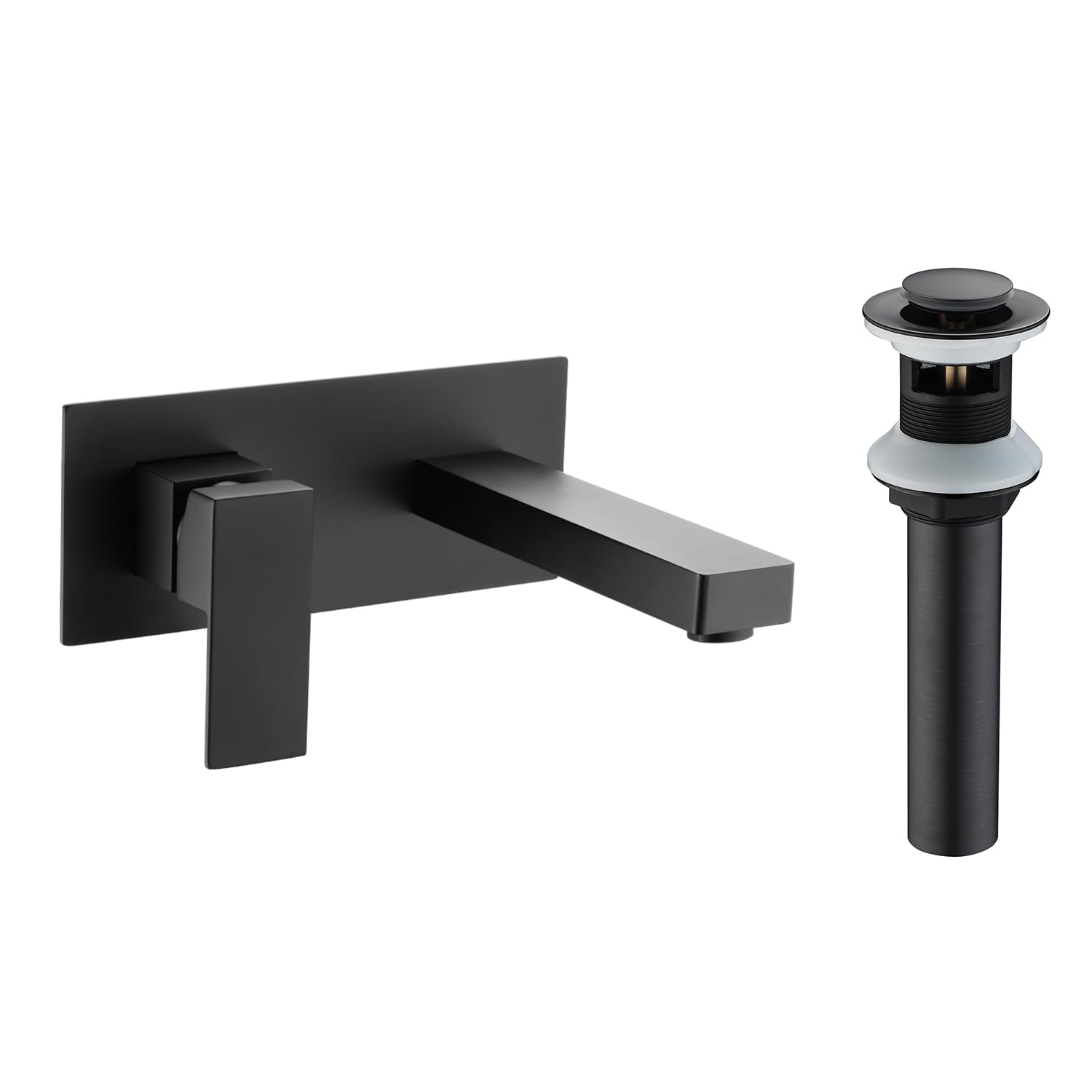 Nfusrxmbk Black/Bronze Wall Mount Bathroom Faucet Left-Handed S1389di-Lh + Pop Up Drain S7306o
