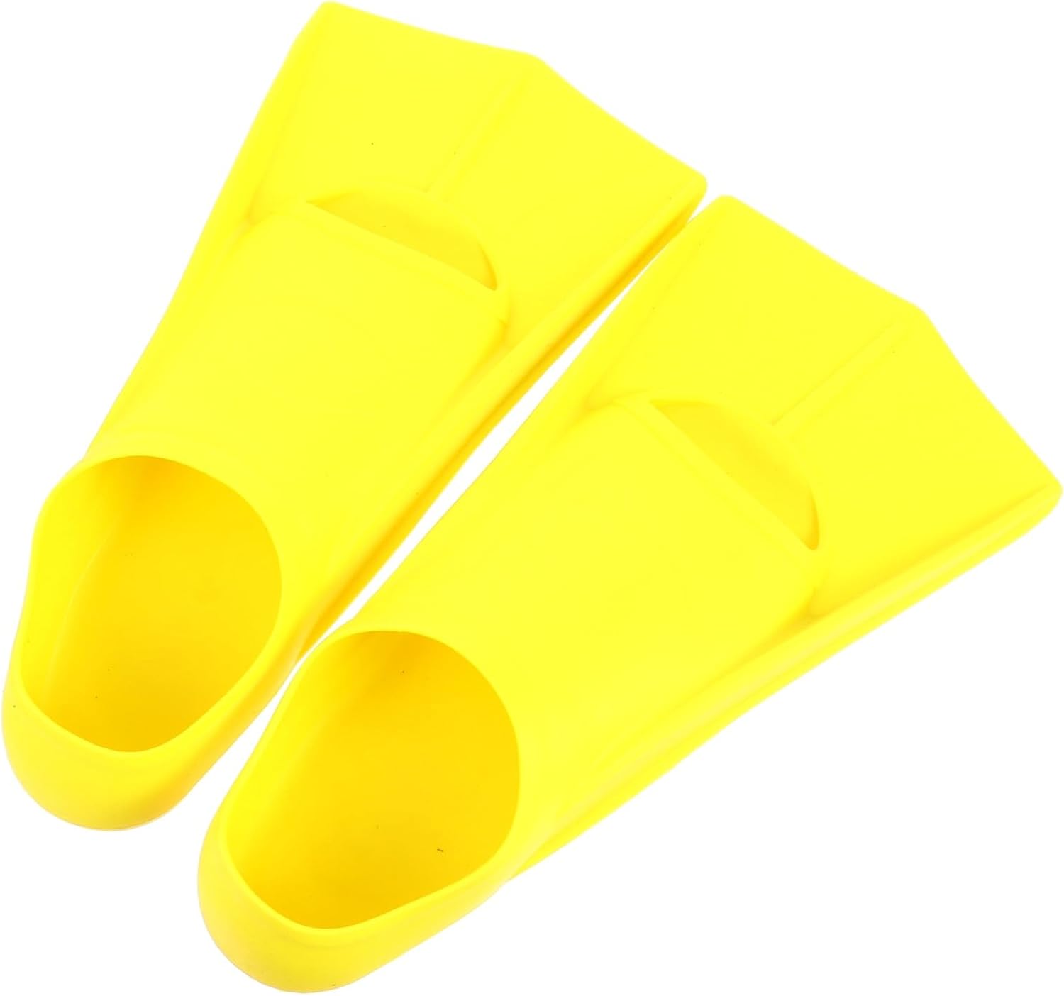 Training Swimming Fins Silicone Swim Training Flippers Yellow Size 36-38 Comfortable Snorkeling Diving Equipment for Beginners