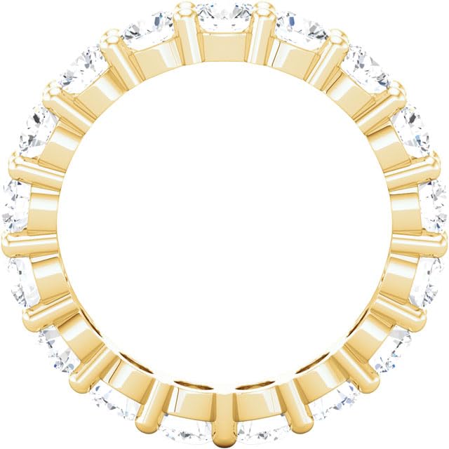 4 Carat (ctw) 14K White Gold Round Diamond Ladies Eternity Wedding Anniversary Stackable Ring Band Ultra Premium Collection3