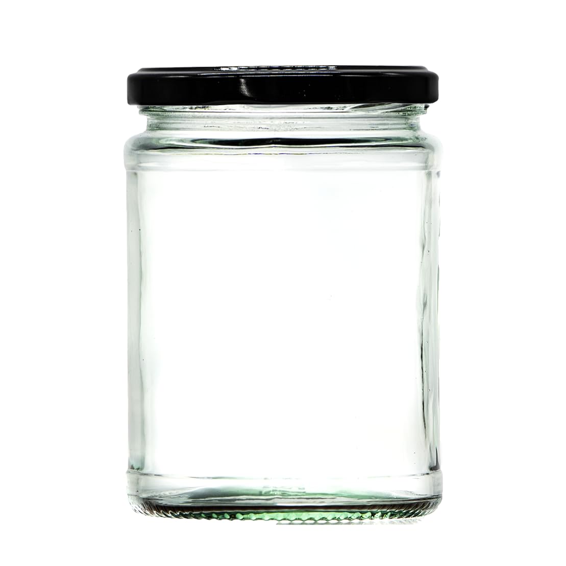 Wares Of Knutsford Black Lid 500Ml Glass Food Jar With Airtight Lid - A Deluxe Jam Jar For Marmalade, Honey And Home Preserves (, Pack Of 12)