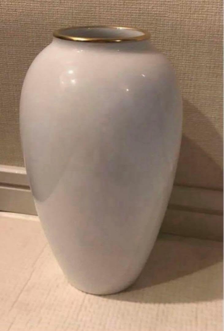 大倉陶園 花瓶 フラワーベース 大倉陶園 花瓶 老松 金彩 壺 花器