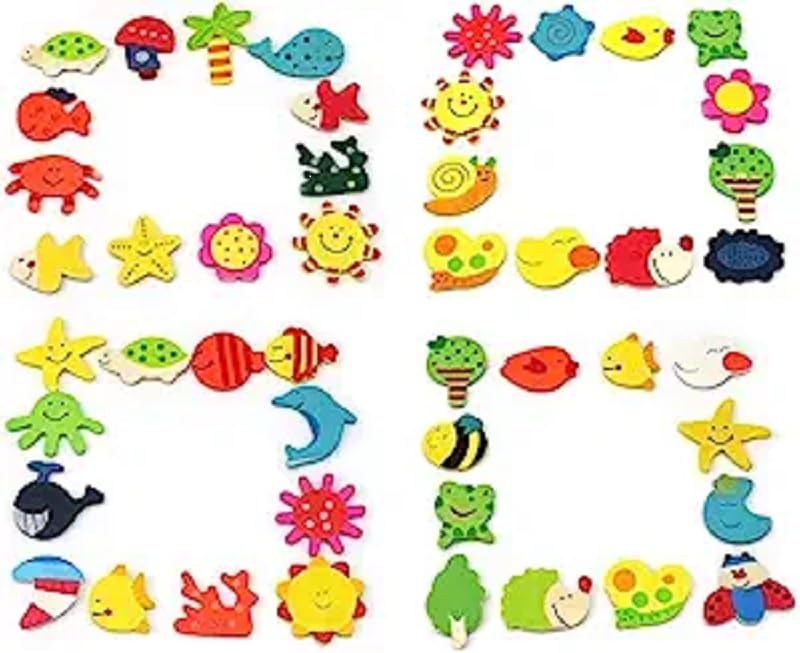 TrifleArte 40 Pcs Wooden Fridge Magnet | Novelty Animals Sticker | Cute Funny Refrigerator Toy | Nature Theme Magnets | Educational Toys (B0C8V77VBX) Amazon Price History, Amazon Price Tracker