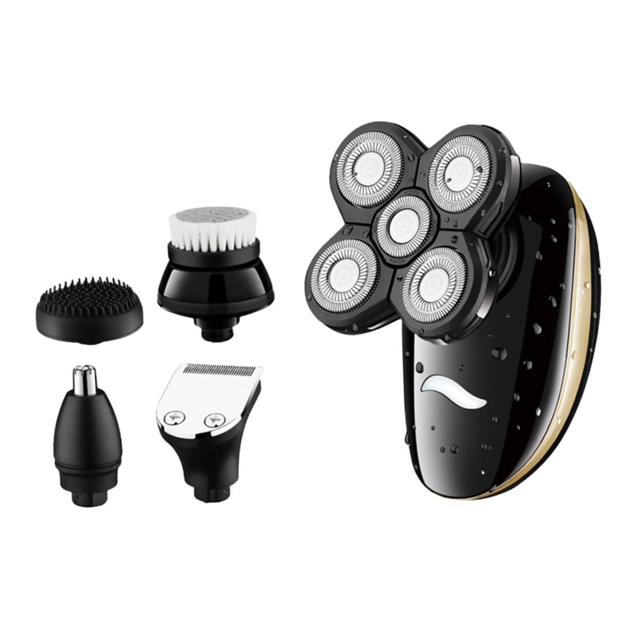 Afeitadora Eléctrica Rotativa Recargable Lavable para Hombres