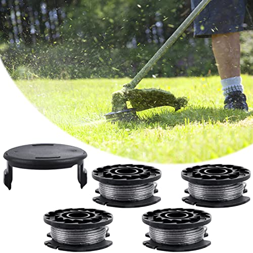 Bobina de Hilo, 4 Piezas Bobina de Repuesto de Recortadora Cortabordes para Bosch Φ1,60 mm 4,0 m, Bobina de Repuesto...