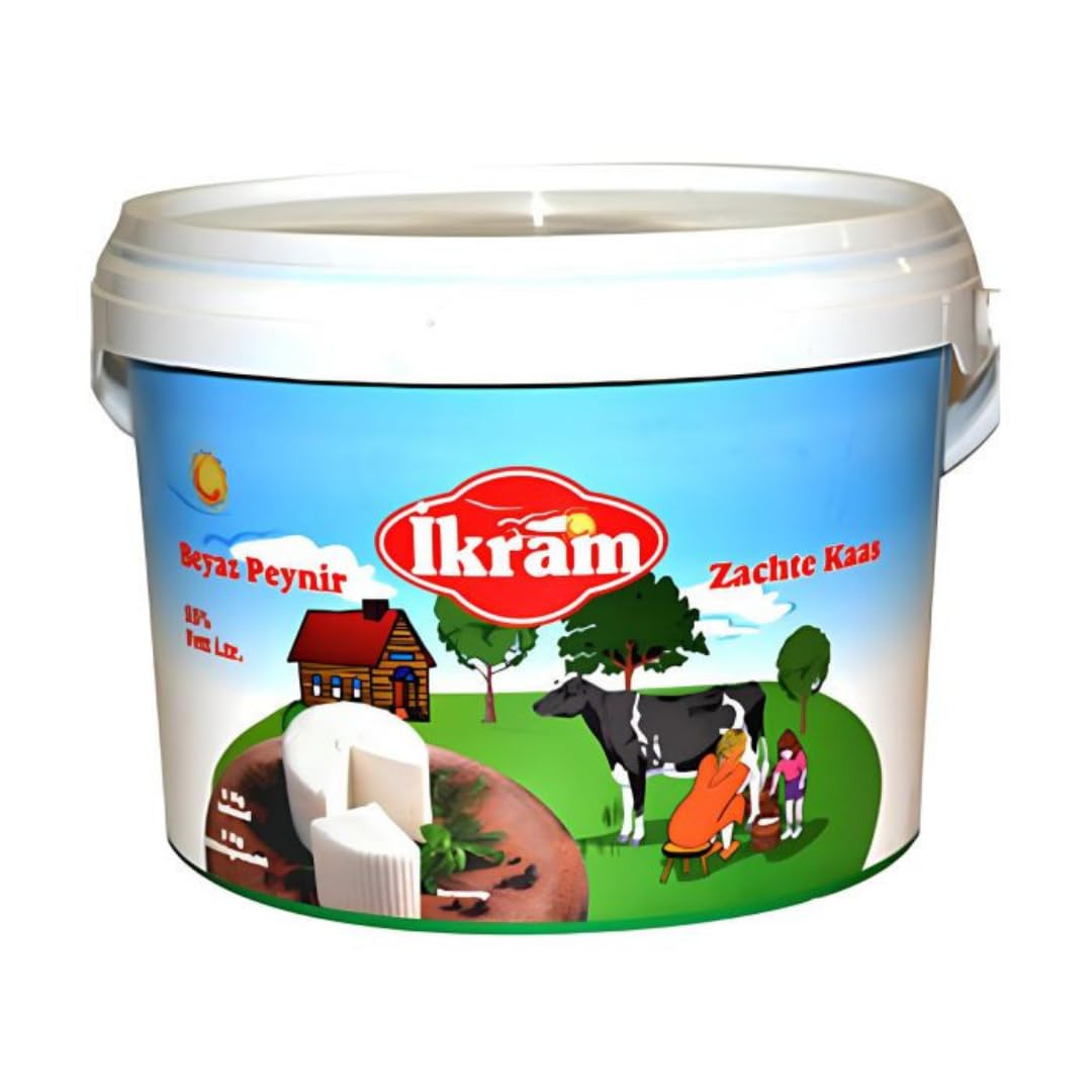 İkram Feta Kass Queso Blanco 55% Grasa 2000 Gramos x 5 Caja con Carpeta de comestibles