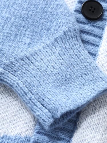 men's pullover sweaters Colorblock Drop Shoulder Cardigan For Dailywear Back 6