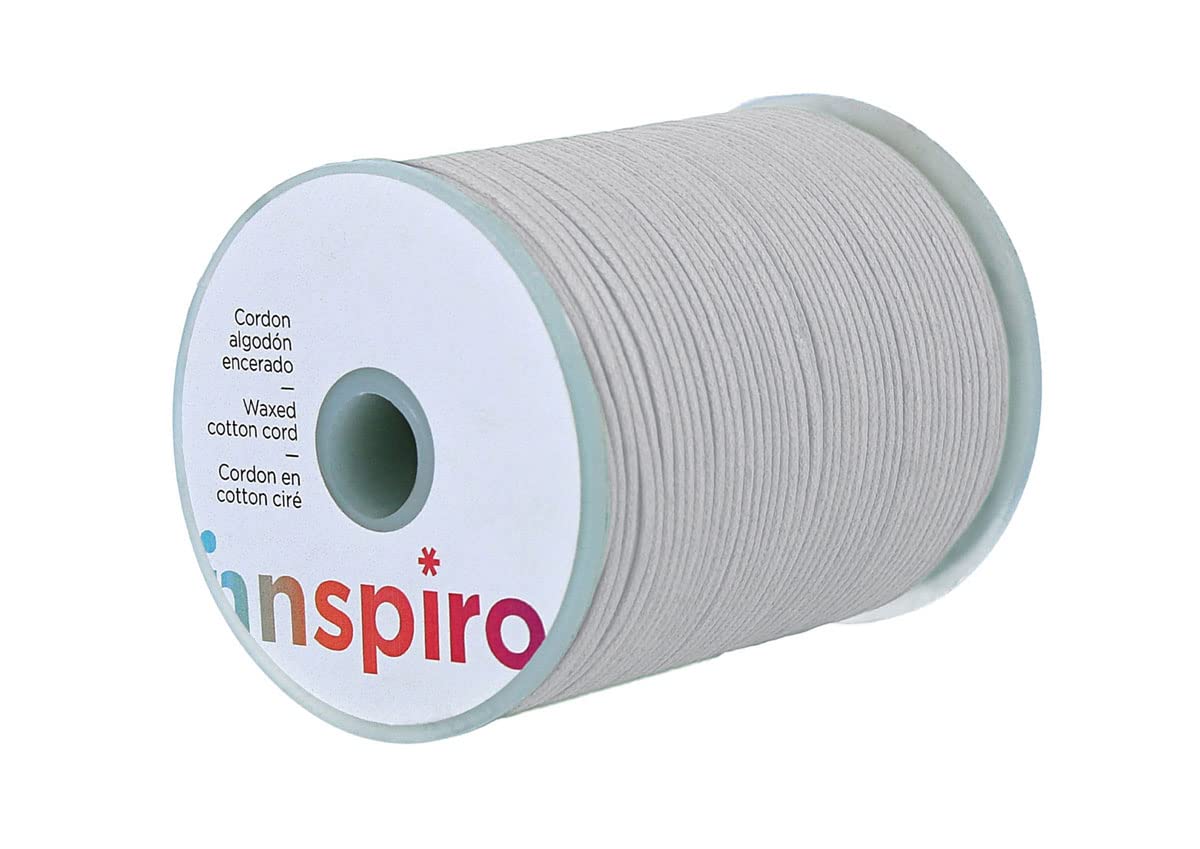 Cotton cord Waxed Fine White 0.5 mm. 100 m.