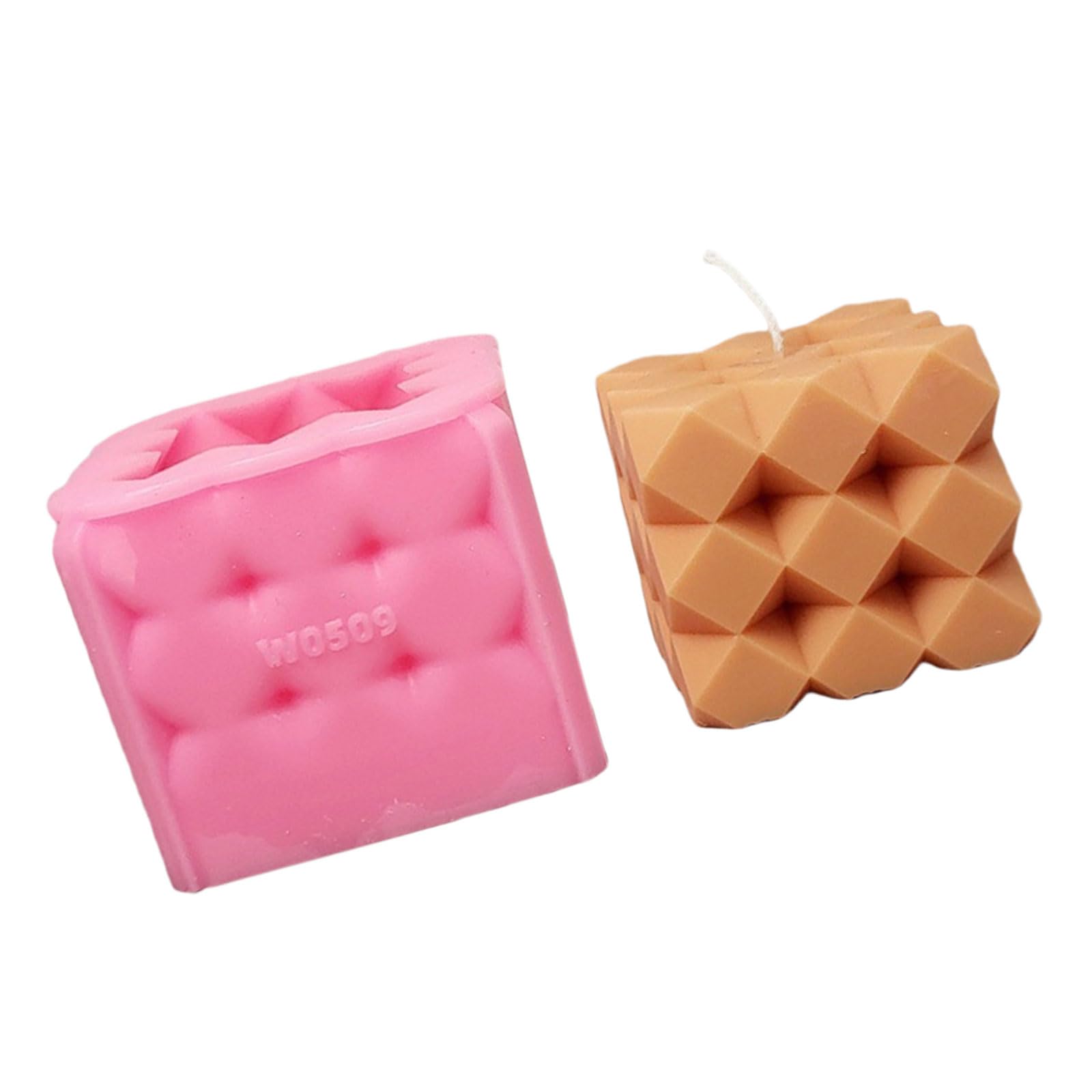 Tsophreniq Silicone Cube Molds Ornament Epoxy Resin Plasters Castings for Making Cube Casting