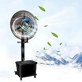 Ventilador de Nebulización de Pedestal Industrial, Ventiladores de Pie para Enfriamiento de Patio, Ventilador para Exteriores con Mister con Tanque de Agua de 11 Galones, Fácil de Ensamblar ( Size : 7