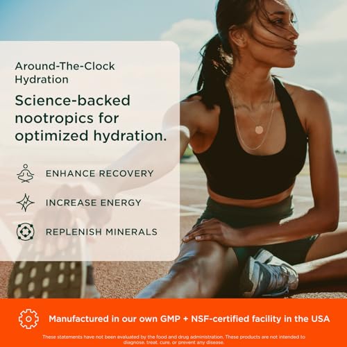 Image of Genius Electrolytes Powder Drink Mix, Orange Fizz, 30 Servings - Natural Hydration Booster & Endurance Supplement with Potassium, Magnesium & Zinc - Sugar Free & No Artificial Sweeteners or Dyes